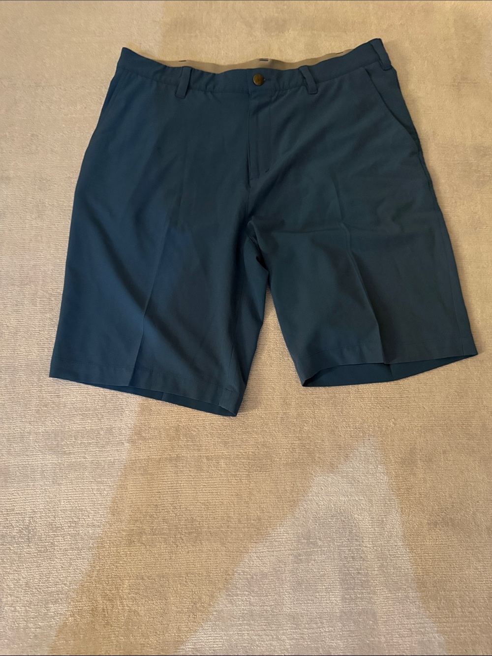 adidas Men's Dark Teal Flat Front Performance Shorts